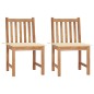 Gartenstühle 2 Stk. mit Kissen Massivholz Teak Gartenstühle 2 Stk. mit Kissen Massivholz Teak