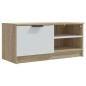 vidaXL TV-Schrank Weiß Sonoma-Eiche 80x35x36,5 cm Holzwerkstoff vidaXL TV-Schrank Weiß Sonoma-Eiche 80x35x36,5 cm Holzwerkstoff