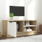 vidaXL TV-Schrank Weiß Sonoma-Eiche 80x35x36,5 cm Holzwerkstoff vidaXL TV-Schrank Weiß Sonoma-Eiche 80x35x36,5 cm Holzwerkstoff