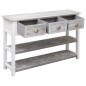 vidaXL Sideboard Antik-Grau 115x30x76 cm Holz vidaXL Sideboard Antik-Grau 115x30x76 cm Holz