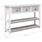 vidaXL Sideboard Antik-Grau 115x30x76 cm Holz vidaXL Sideboard Antik-Grau 115x30x76 cm Holz