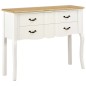 vidaXL Sideboard Weiß und Braun 110x30x85 cm Massivholz vidaXL Sideboard Weiß und Braun 110x30x85 cm Massivholz
