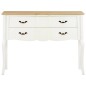 vidaXL Sideboard Weiß und Braun 110x30x85 cm Massivholz vidaXL Sideboard Weiß und Braun 110x30x85 cm Massivholz
