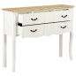 vidaXL Sideboard Weiß und Braun 110x30x85 cm Massivholz vidaXL Sideboard Weiß und Braun 110x30x85 cm Massivholz