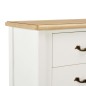 vidaXL Sideboard Weiß und Braun 110x30x85 cm Massivholz vidaXL Sideboard Weiß und Braun 110x30x85 cm Massivholz