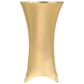 vidaXL 2 Stück Stretch-Tischdecken Golden 80 cm 