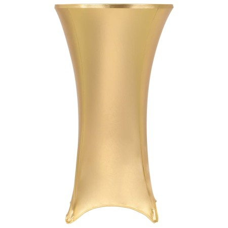 vidaXL 2 Stück Stretch-Tischdecken Golden 80 cm 