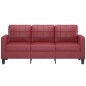 vidaXL 3-Sitzer-Sofa Weinrot 180 cm Kunstleder vidaXL 3-Sitzer-Sofa Weinrot 180 cm Kunstleder