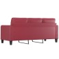 vidaXL 3-Sitzer-Sofa Weinrot 180 cm Kunstleder vidaXL 3-Sitzer-Sofa Weinrot 180 cm Kunstleder