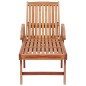 Sonnenliege mit Auflage Anthrazit Massivholz Teak Sonnenliege mit Auflage Anthrazit Massivholz Teak