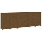 vidaXL Sideboard Honigbraun 230x35x80 cm Massivholz Kiefer vidaXL Sideboard Honigbraun 230x35x80 cm Massivholz Kiefer