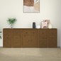 vidaXL Sideboard Honigbraun 230x35x80 cm Massivholz Kiefer vidaXL Sideboard Honigbraun 230x35x80 cm Massivholz Kiefer