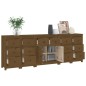 vidaXL Sideboard Honigbraun 230x35x80 cm Massivholz Kiefer vidaXL Sideboard Honigbraun 230x35x80 cm Massivholz Kiefer