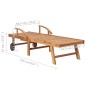 Sonnenliege mit Auflage Anthrazit Massivholz Teak Sonnenliege mit Auflage Anthrazit Massivholz Teak