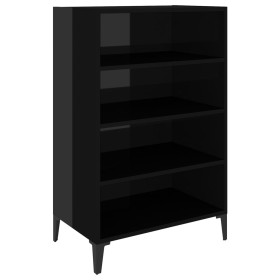 vidaXL Sideboard Hochglanz-Schwarz 57x35x90 cm Holzwerkstoff