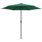 vidaXL Sonnenschirm mit Aluminium-Mast 270x246 cm Grün vidaXL Sonnenschirm mit Aluminium-Mast 270x246 cm Grün