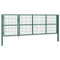 vidaXL Gartentor mit Pfosten 350 x 120 cm Stahl Grün vidaXL Gartentor mit Pfosten 350 x 120 cm Stahl Grün