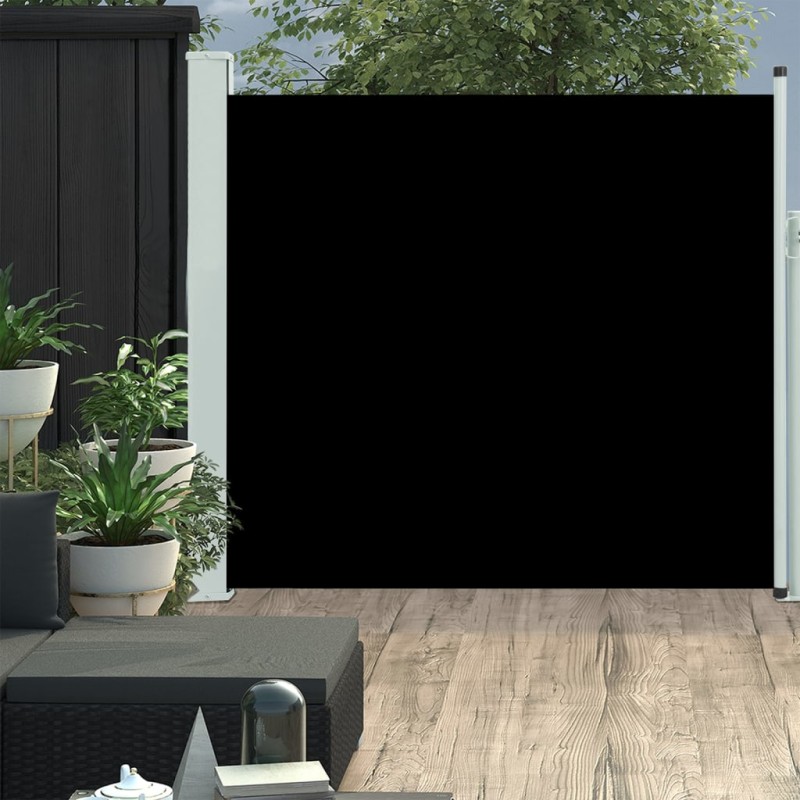 vidaXL Ausziehbare Seitenmarkise 170×300 cm Schwarz vidaXL Ausziehbare Seitenmarkise 170×300 cm Schwarz