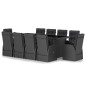 vidaXL 11-tlg. Garten-Essgruppe mit Auflagen Poly Rattan Schwarz vidaXL 11-tlg. Garten-Essgruppe mit Auflagen Poly Rattan Schwarz