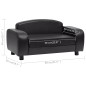 vidaXL Hundesofa Schwarz 80x50x40 cm Kunstleder vidaXL Hundesofa Schwarz 80x50x40 cm Kunstleder