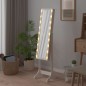 vidaXL Standspiegel mit LED Weiß 34x37x146 cm vidaXL Standspiegel mit LED Weiß 34x37x146 cm