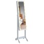 vidaXL Standspiegel mit LED Weiß 34x37x146 cm vidaXL Standspiegel mit LED Weiß 34x37x146 cm