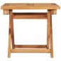 Sonnenliege mit Tisch und Auflage Massivholz Teak Sonnenliege mit Tisch und Auflage Massivholz Teak