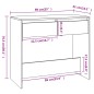 vidaXL Konsolentisch Schwarz 89x41x76,5 cm Holzwerkstoff vidaXL Konsolentisch Schwarz 89x41x76,5 cm Holzwerkstoff