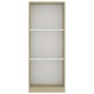 vidaXL Bücherregal 3 Fächer Weiß Sonoma-Eiche 40x24x108 Holzwerkstoff vidaXL Bücherregal 3 Fächer Weiß Sonoma-Eiche 40x24x108 Holzwerkstoff