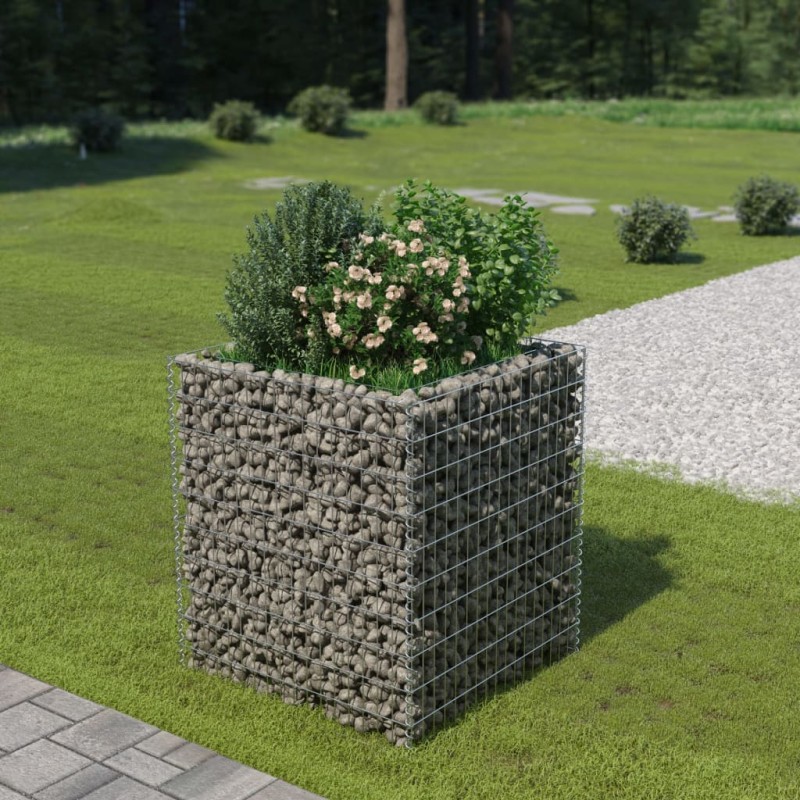 vidaXL Gabionen-Hochbeet Verzinkter Stahl 90×90×100 cm vidaXL Gabionen-Hochbeet Verzinkter Stahl 90×90×100 cm