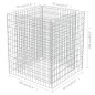 vidaXL Gabionen-Hochbeet Verzinkter Stahl 90×90×100 cm vidaXL Gabionen-Hochbeet Verzinkter Stahl 90×90×100 cm