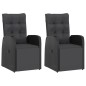 vidaXL 11-tlg. Garten-Essgruppe mit Auflagen Poly Rattan Schwarz vidaXL 11-tlg. Garten-Essgruppe mit Auflagen Poly Rattan Schwarz