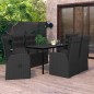 vidaXL 7-tlg. Garten-Essgruppe mit Kissen Schwarz vidaXL 7-tlg. Garten-Essgruppe mit Kissen Schwarz
