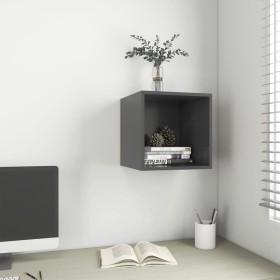 vidaXL Wandschrank Grau 37x37x37 cm Holzwerkstoff