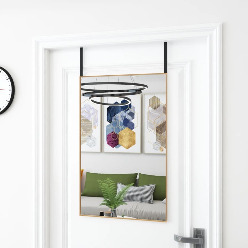 vidaXL Türspiegel Golden 50x80 cm Glas und Aluminium vidaXL Türspiegel Golden 50x80 cm Glas und Aluminium