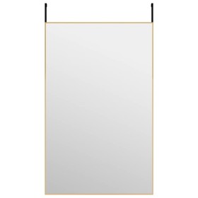 vidaXL Türspiegel Golden 50x80 cm Glas und Aluminium
