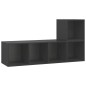 vidaXL 2-tlg. TV-Schrank-Set Grau Holzwerkstoff vidaXL 2-tlg. TV-Schrank-Set Grau Holzwerkstoff