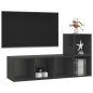 vidaXL 2-tlg. TV-Schrank-Set Grau Holzwerkstoff vidaXL 2-tlg. TV-Schrank-Set Grau Holzwerkstoff