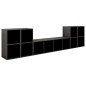 vidaXL 5-tlg. TV-Schrank-Set Hochglanz-Grau Holzwerkstoff vidaXL 5-tlg. TV-Schrank-Set Hochglanz-Grau Holzwerkstoff