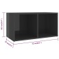 vidaXL 5-tlg. TV-Schrank-Set Hochglanz-Grau Holzwerkstoff vidaXL 5-tlg. TV-Schrank-Set Hochglanz-Grau Holzwerkstoff