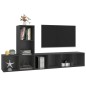 vidaXL 3-tlg. TV-Schrank-Set Grau Holzwerkstoff vidaXL 3-tlg. TV-Schrank-Set Grau Holzwerkstoff