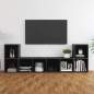 vidaXL 3-tlg. TV-Schrank-Set Hochglanz-Grau Holzwerkstoff vidaXL 3-tlg. TV-Schrank-Set Hochglanz-Grau Holzwerkstoff