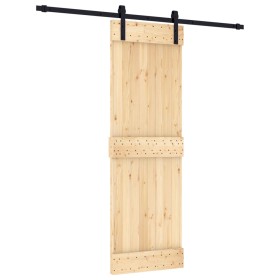 vidaXL Schiebetür mit Beschlag 70x210 cm Massivholz Kiefer
