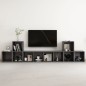 vidaXL 5-tlg. TV-Schrank-Set Hochglanz-Grau Holzwerkstoff vidaXL 5-tlg. TV-Schrank-Set Hochglanz-Grau Holzwerkstoff