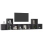vidaXL 5-tlg. TV-Schrank-Set Hochglanz-Grau Holzwerkstoff vidaXL 5-tlg. TV-Schrank-Set Hochglanz-Grau Holzwerkstoff