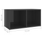 vidaXL 5-tlg. TV-Schrank-Set Hochglanz-Grau Holzwerkstoff vidaXL 5-tlg. TV-Schrank-Set Hochglanz-Grau Holzwerkstoff