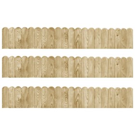 vidaXL Beeteinfassungen 3 Stk. 120 cm Kiefernholz Imprägniert