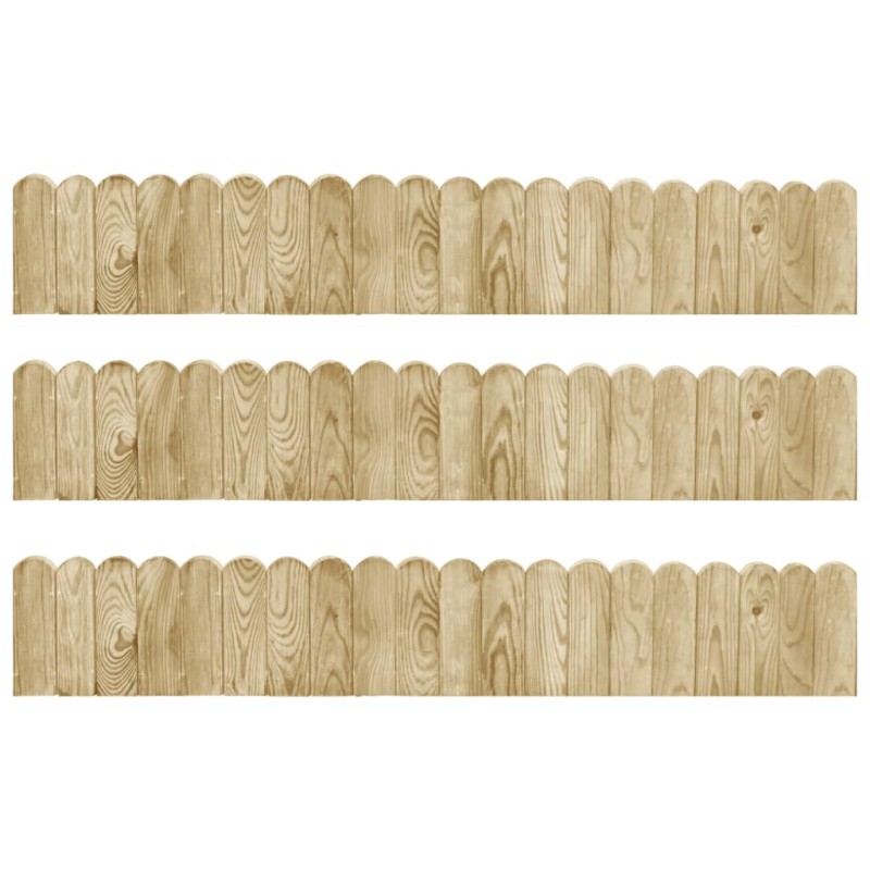 vidaXL Beeteinfassungen 3 Stk. 120 cm Kiefernholz Imprägniert vidaXL Beeteinfassungen 3 Stk. 120 cm Kiefernholz Imprägniert