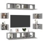 vidaXL 8-tlg. TV-Schrank-Set Betongrau Holzwerkstoff vidaXL 8-tlg. TV-Schrank-Set Betongrau Holzwerkstoff