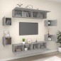 vidaXL 8-tlg. TV-Schrank-Set Betongrau Holzwerkstoff vidaXL 8-tlg. TV-Schrank-Set Betongrau Holzwerkstoff